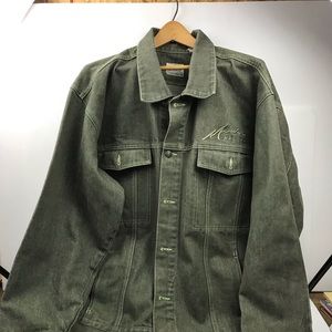 Meoshe green denim jacket xxl